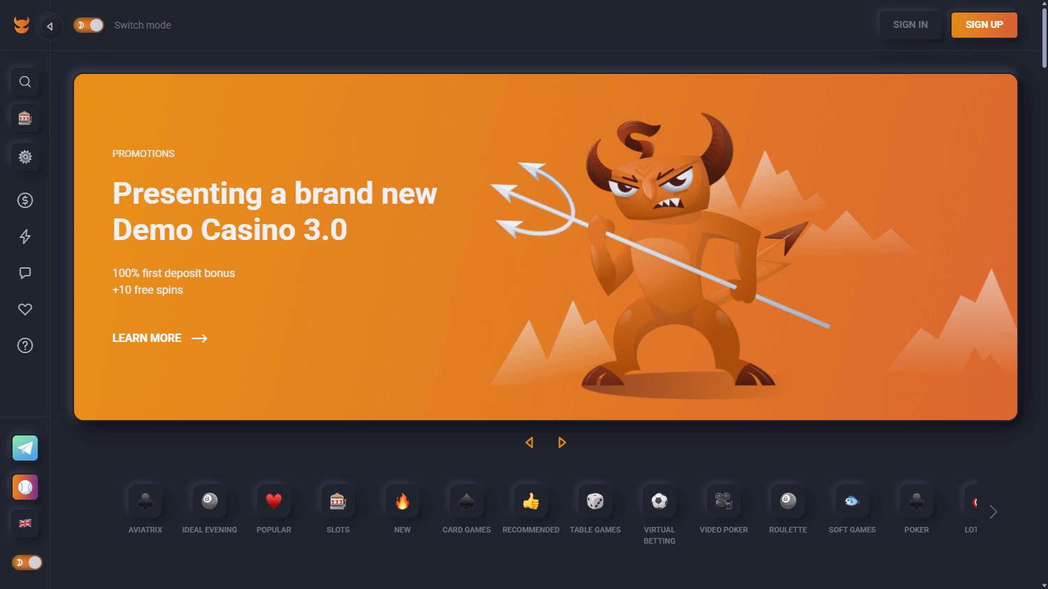 Demo Casino Desktop screenshot